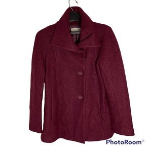 Talbots Women’s Burgundy Button Up Front Jacket Size 6 Great Looking
